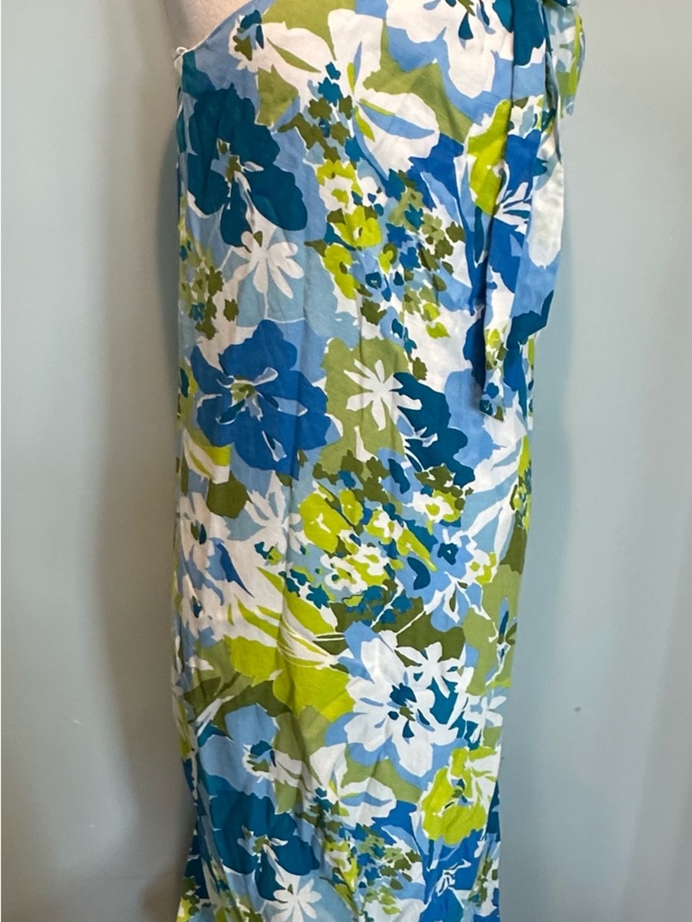 Buru x Kelly Golightly Caryatid Floral Tropical one shoulder maxi dress size M - Picture 12 of 16